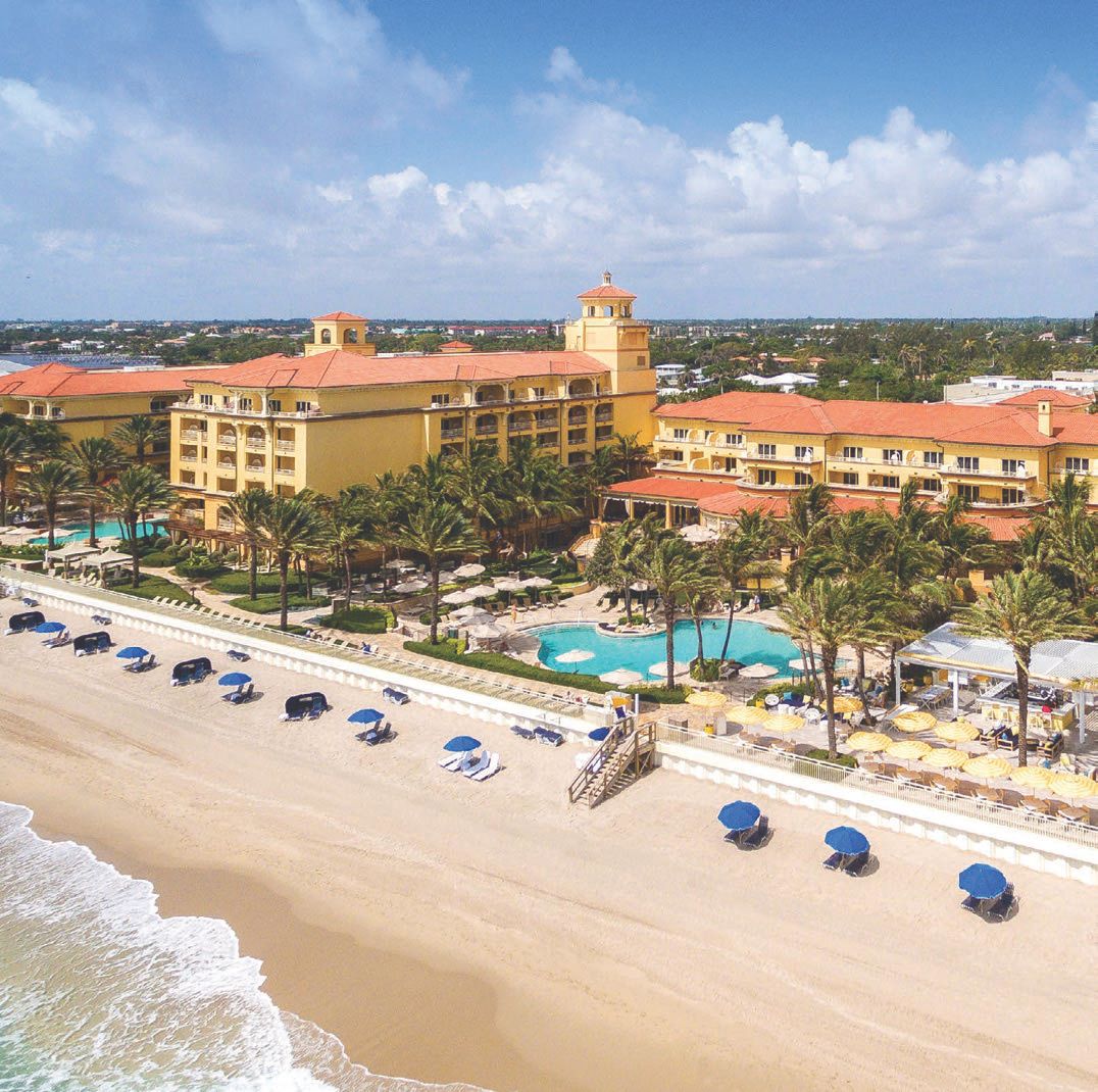 Eau Palm Beach Resort & Spa is located on a private beach PHOTO COURTESY OF EAU PALM BEACH RESORT & SPA