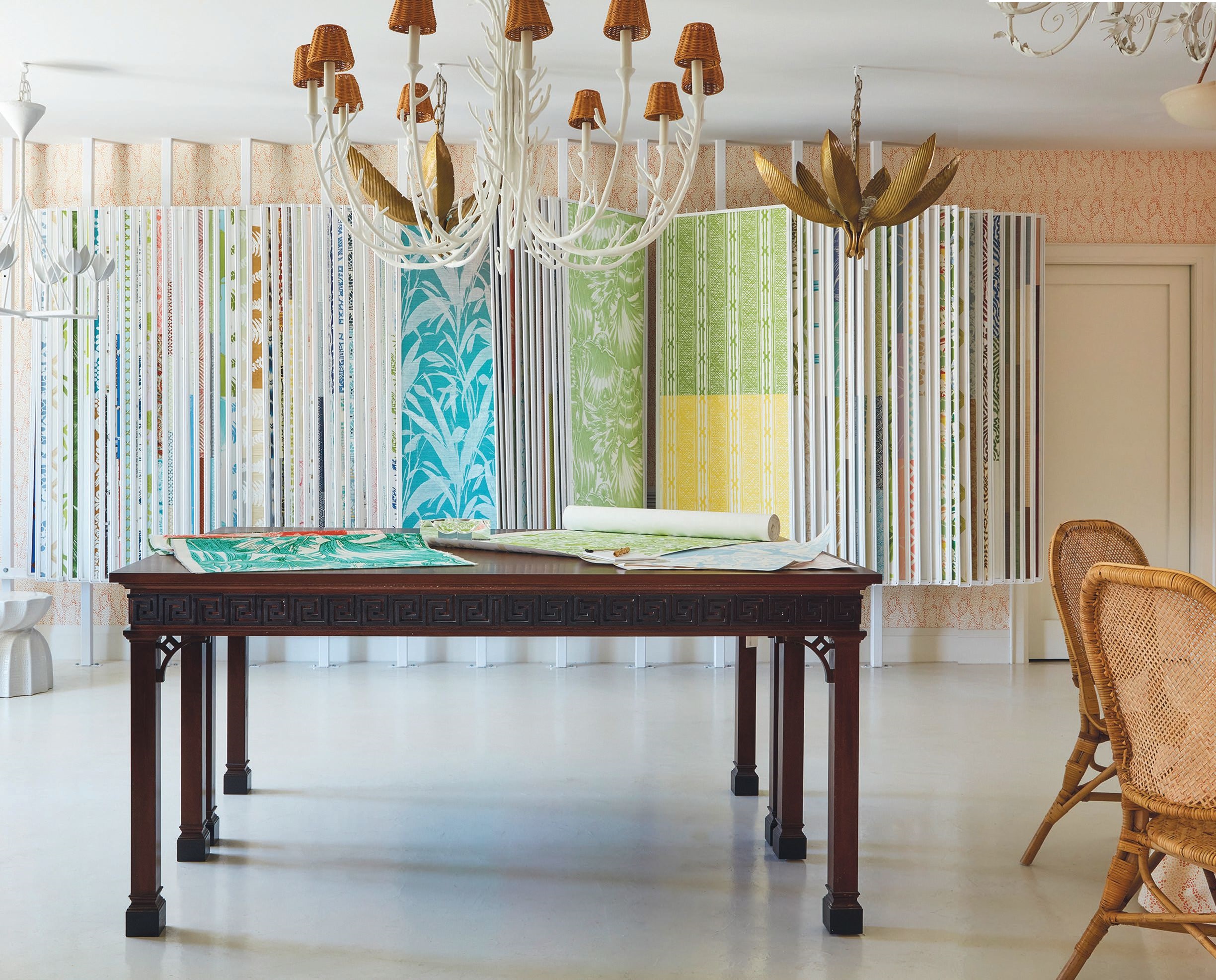 Meg Braff Designs’ latest showroom features the studio’s signature prints and patterns. PHOTO BY BRANTLEY PHOTOS