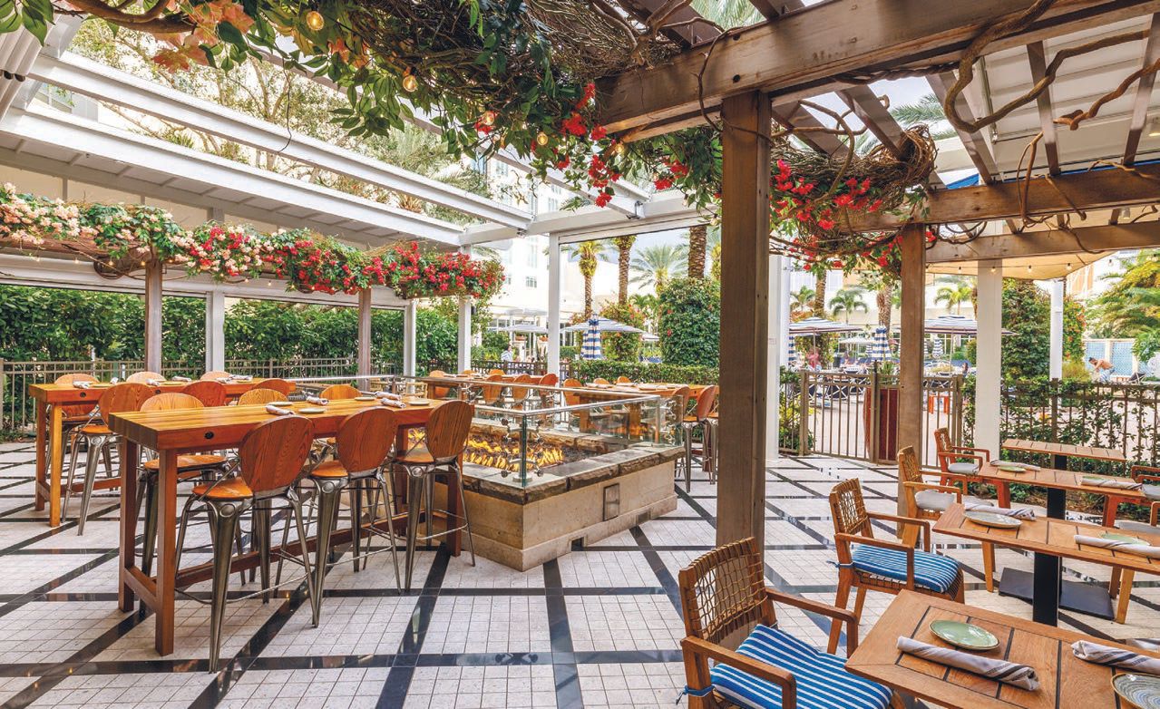 Galley’s indoor-outdoor seating is perfect for early morning brunch bites or late night sips. PHOTO: COURTESY OF BRAND: BY WILL GREENE