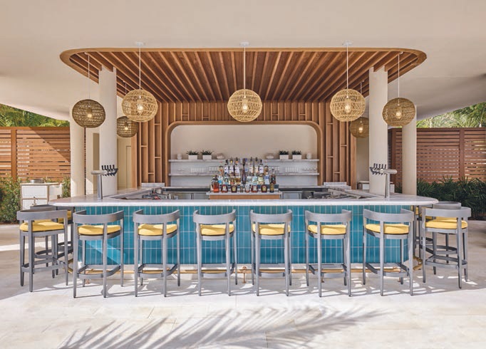 The new bar at the Harborside Pool Club PHOTO COURTESY OF THE BOCA RATON