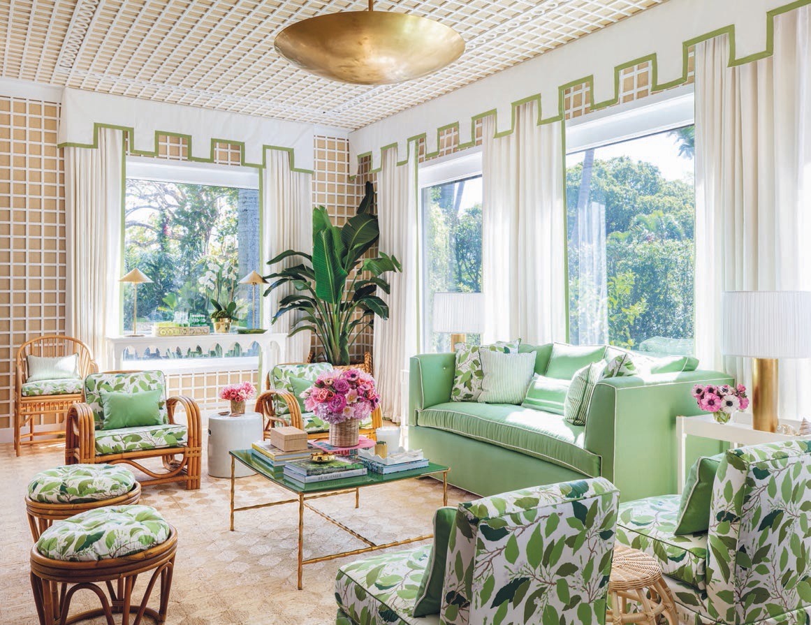 Boxed latticework gives Paloma Contreras’ sunroom a modern makeover PHOTOGRAPHED BY NICKOLAS SARGENT/SARGENT PHOTOGRAPHY