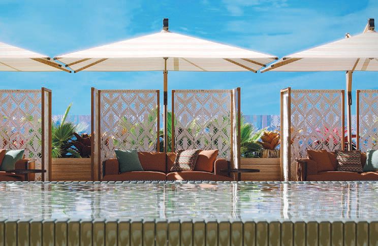 Pamper yourself with a relaxing day spent by the rooftop pool. ROSEWATER ROOFTOP PHOTO BY MENIN