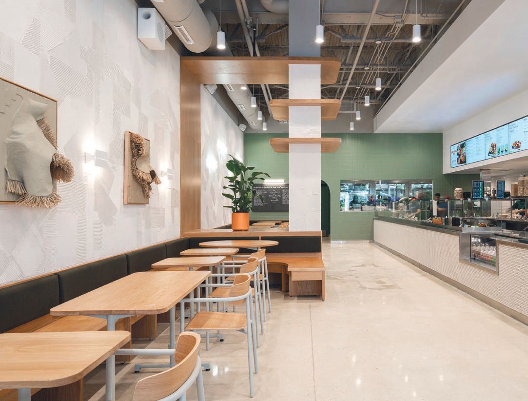 Interior of Sweetgreen’s new Palm Beach location COURTESY OF BRAND
